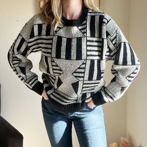 SOLD: J.J. Cochran Textured Retro Chunky Sweater, M